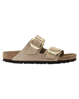 Arizona Big Buckle Nubuk Leather Sandals in Sandcastle