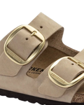 Arizona Big Buckle Nubuk Leather Sandals in Sandcastle
