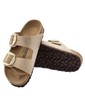Arizona Big Buckle Nubuk Leather Sandals in Sandcastle