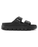 The Birkenstock Womens Papillio Arizona Chunky Natural Leather Sandals in Black