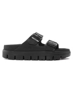 The Birkenstock Womens Papillio Arizona Chunky Natural Leather Sandals in Black