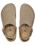The Birkenstock Mens Lutry Premium Suede Sandals in Gray Taupe