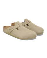 Boston Suede Leather Sandals in Faded Khaki