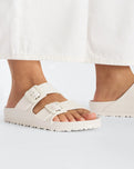 The Birkenstock Womens Arizona EVA Sandals in Eggshell