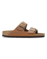 The Birkenstock Mens Arizona Natural Leather Oiled Sandals in Cognac