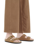 The Birkenstock Mens Arizona Natural Leather Oiled Sandals in Cognac