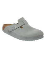 Boston Suede Leather Sandals in Pure Sage