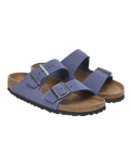 Arizona Suede Leather Sandals in Purple Dusk
