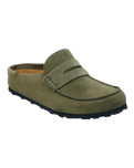 The Birkenstock Mens Naples Wrapped Suede Leather Shoes in Thyme