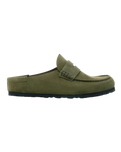 The Birkenstock Mens Naples Wrapped Suede Leather Shoes in Thyme