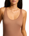 Sea Dive Retro One Piece Swimsuit in Bronze