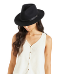 The Brixton Womens Womens Messer Fedora in Black
