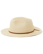 The Brixton Mens Wesley Straw Packable Fedora Hat in Tan