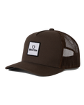 The Brixton Mens Alpha Block Netplus Trucker Cap in Brown & Brown