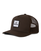 The Brixton Mens Alpha Block Netplus Trucker Cap in Brown & Brown