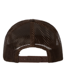 The Brixton Mens Alpha Block Netplus Trucker Cap in Brown & Brown