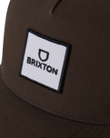 The Brixton Mens Alpha Block Netplus Trucker Cap in Brown & Brown