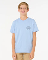 The Rip Curl Boys Boys Staple T-Shirt in Ice Blue