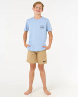 The Rip Curl Boys Boys Staple T-Shirt in Ice Blue