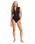 The Seafolly Womens Collective Zip Front One Piece Swimsuit in Black