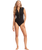 The Seafolly Womens Collective Zip Front One Piece Swimsuit in Black