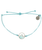The Pura Vida Stone Wave Silver Bracelet in Crystal Blue