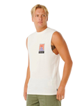 The Rip Curl Mens Search Dawn Muscle Vest in Bone