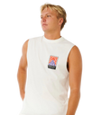 The Rip Curl Mens Search Dawn Muscle Vest in Bone