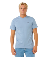 Streamline  Embroidered T-Shirt in Faded Denim