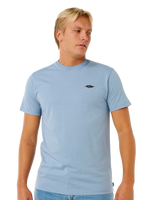 Streamline  Embroidered T-Shirt in Faded Denim