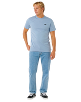 Streamline  Embroidered T-Shirt in Faded Denim