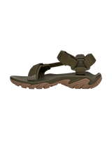 The Teva Mens Terra FI 5 Universal Sandals in Dark Olive & Honey