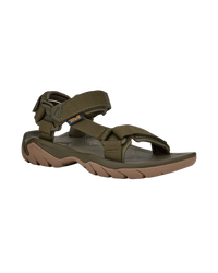 The Teva Mens Terra FI 5 Universal Sandals in Dark Olive & Honey