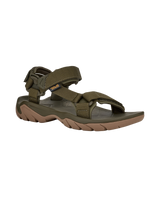 The Teva Mens Terra FI 5 Universal Sandals in Dark Olive & Honey