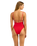The Seafolly Womens Collective V Neck One Piece Swimsuit in Cosmo Red