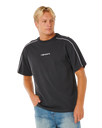 Inner Visions Panel T-Shirt in Washed Black
