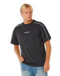Inner Visions Panel T-Shirt in Washed Black