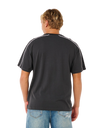 Inner Visions Panel T-Shirt in Washed Black