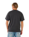 Inner Visions Panel T-Shirt in Washed Black