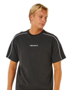 Inner Visions Panel T-Shirt in Washed Black
