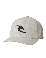 The Rip Curl Mens Tepan Flexfit Cap in Light Grey Heather