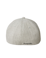 The Rip Curl Mens Tepan Flexfit Cap in Light Grey Heather