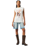 The Wrangler Womens Muscle Vest in Vintage White