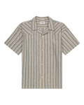The Wrangler Mens Resort Shirt in Indigo Stripe