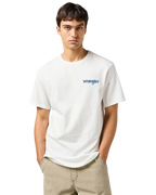 The Wrangler Mens Graphic T-Shirt in Worn White