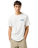 The Wrangler Mens Graphic T-Shirt in Worn White
