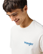The Wrangler Mens Graphic T-Shirt in Worn White