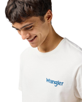 The Wrangler Mens Graphic T-Shirt in Worn White