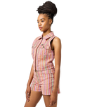 The Wrangler Womens Zip Front Vest Top in Candy Stripe