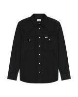 The Wrangler Mens Western Shirt in Rinse Black